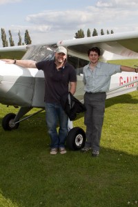 Happy pilots! On arrival at Weald